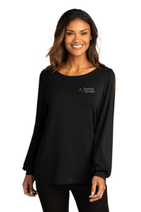 Port Authority ® Ladies Luxe Knit Jewel Neck Top